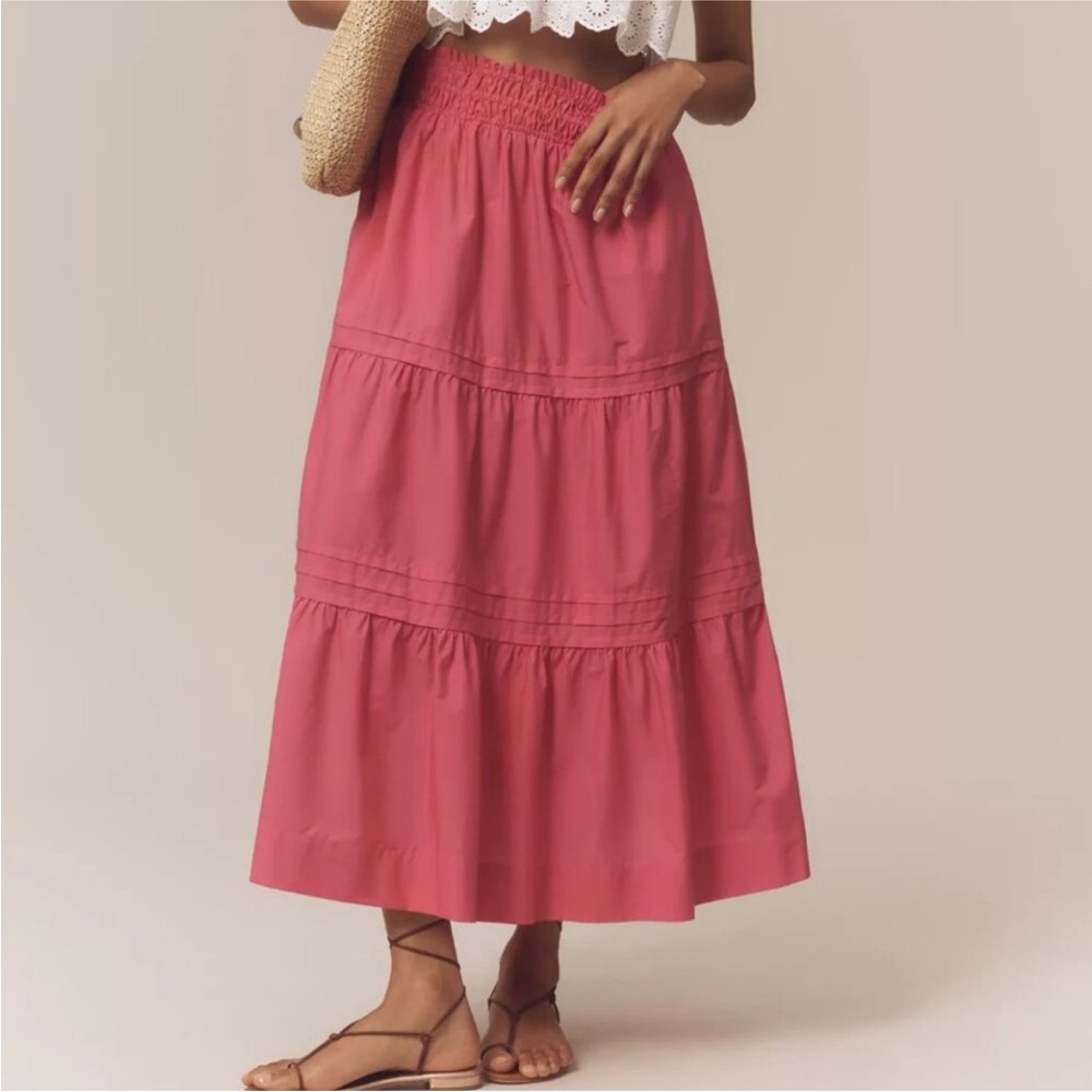 Anthropologie Somerset Pink Maxi Skirt Medium NWT
